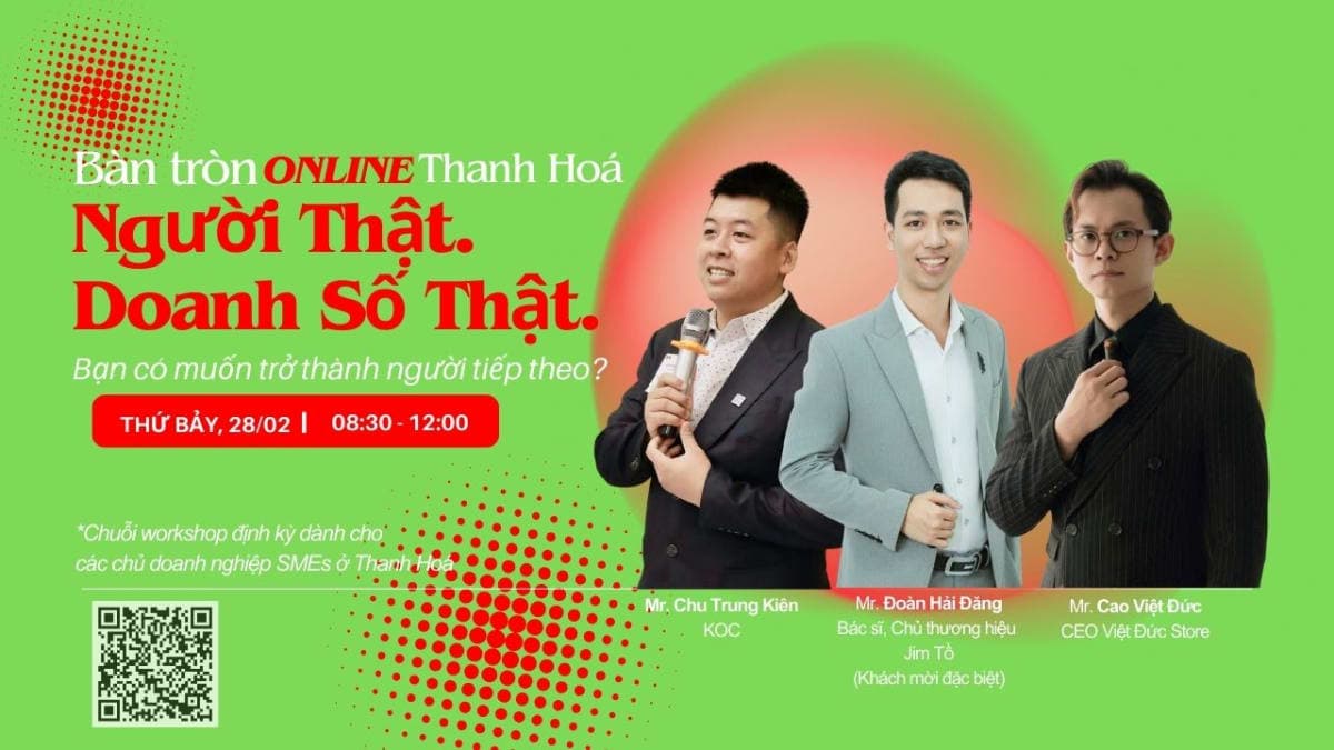 Bàn tròn ONLINE - NGƯỜI THẬT. DOANH SỐ THẬT.
